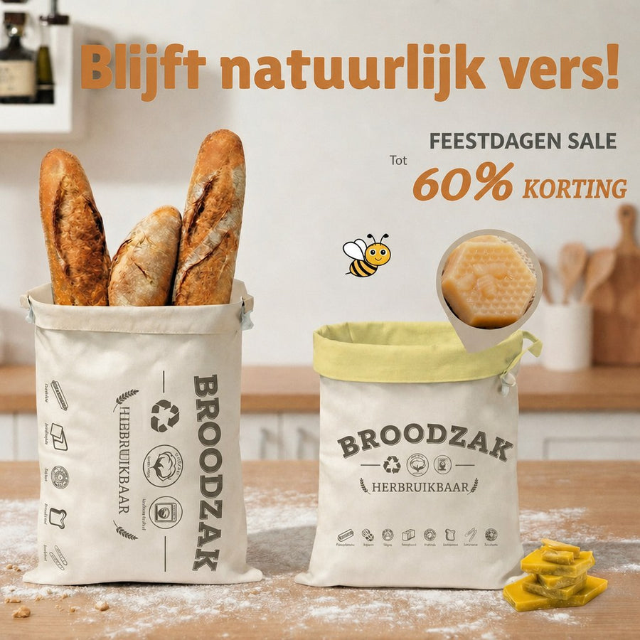 Premium broodzak van katoen en bijenwas